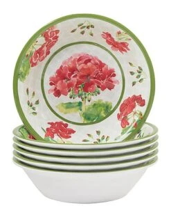 Geraniums All Purpose Bowls (Set Of 6) Home