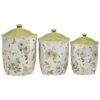 Green Fields 3pc Canister Set Home