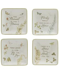 Green Fields Green Fields Canape Plates (Set Of 4) Home