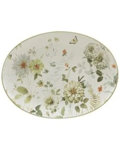 Green Fields Oval Platter Home
