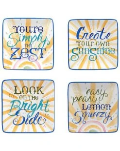 Lemonade Canape Plates (Set Of 4) Home