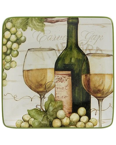 Meadow Brook Vineyard Canape Plates (Set Of 4) Home 2 Meadow Brook Vineyard Canape Plates (Set Of 4) Home - Image 2