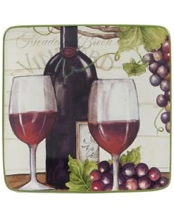 Meadow Brook Vineyard Canape Plates (Set Of 4) Home 5 Meadow Brook Vineyard Canape Plates (Set Of 4) Home -Certified International Shop 3050557316 RLLD 3