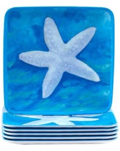 Ocean Beach Salad Plates (Set Of 6) Home