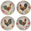 Floral Rooster Dinner Plates (Set Of 4) Home