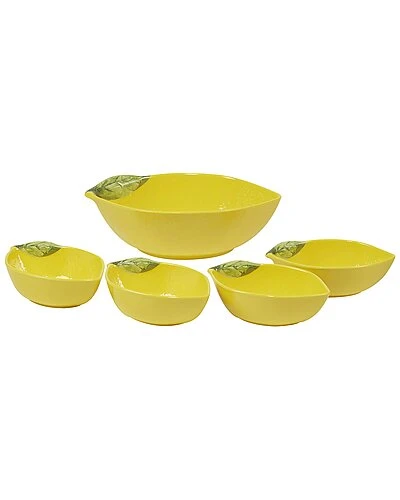 Melamine 3D 5pc Lemon Serving Bowl Set Home 1 Melamine 3D 5pc Lemon Serving Bowl Set Home