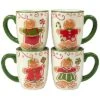 Holiday Magic Gingerbread Set Of 4 Mugs Home