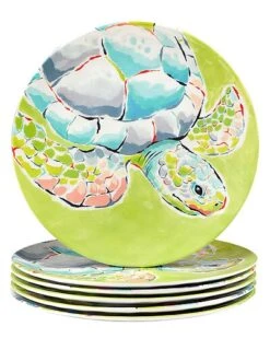 Set Of 6 Deep Sea Dinner Plates Home