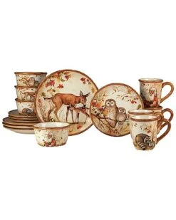Pine Forest 16Pc Dinnerware Set Home