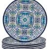 Melamine Set Of 6 Mosaic Salad Plates Home