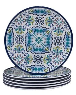 Melamine Set Of 6 Mosaic Salad Plates Home