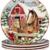 Homestead Christmas Set Of 4 Dinner Plates