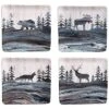 Set Of 4 Fluidity Lodge Dessert Plates Home