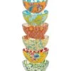 Damask Floral Set Of 6 All Purpose Bowl 4.75" 6 Assorted Home