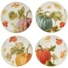 Autumn Harvest Set Of 4 Dessert Plates Home