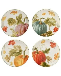 Autumn Harvest Set Of 4 Dessert Plates Home