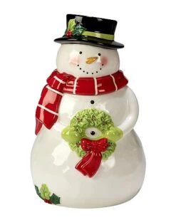 Holiday Magic Snowman 3D Cookie Jar Home