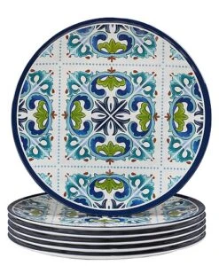 Melamine Set Of 6 Mosaic Dinner Plates Home