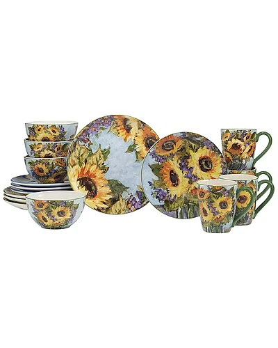 Sunflower Bouquet 16pc Dinnerware Set Home 1 Sunflower Bouquet 16pc Dinnerware Set Home