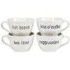Just Words Set Of 4 Jumbo Cups Home