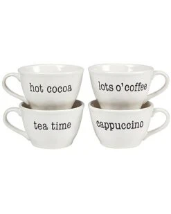 Just Words Set Of 4 Jumbo Cups Home