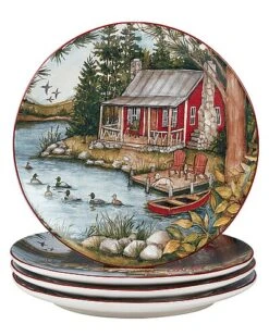 Lake Retreat 16Pc Dinnerware Set Home -Certified International Shop 3050813296 RLLD 3