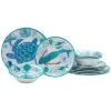 Serene Seas 12pc Dinnerware Set Home