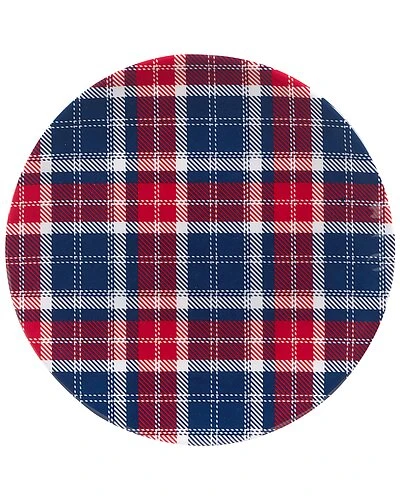 Patriotic Plaid Salad Plates (Set Of 6) Home 2 Patriotic Plaid Salad Plates (Set Of 6) Home - Image 2