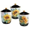Sunflower Fields Set Of 3 Canisters Home