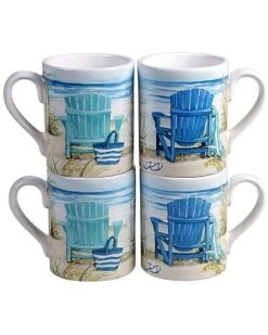 Set Of 4 By The Sea Mugs Home