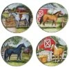 Set Of 4 Clover Farm Canape Plates Home
