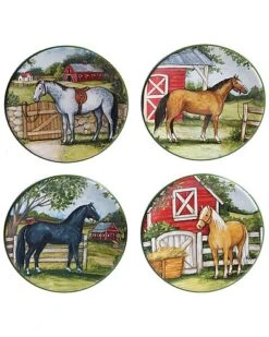 Set Of 4 Clover Farm Canape Plates Home