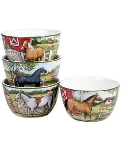 Set Of 4 Clover Farm Ice Cream Bowls Home