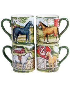 Set Of 4 Clover Farm Mugs Home