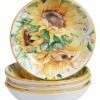 Set Of 4 Sunflower Fields Soup Bowls Home