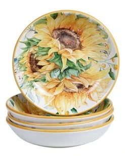 Set Of 4 Sunflower Fields Soup Bowls Home