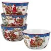 Santa's Workshop Set Of 4 Ice Cream Bowl Home