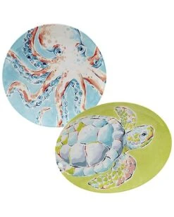 2pc Deep Sea Platter Set Home