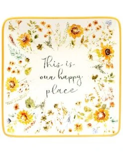 Sunflowers Forever Set Of 4 Canape Plates Home -Certified International Shop 3050840630 RLLD 5