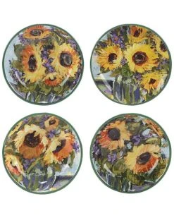 Sunflower Bouquet Soup/Pasta Bowls (Set Of 4) Home