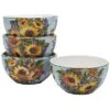 Sunflower Bouquet Ice Cream Bowls (Set Of 4) Home