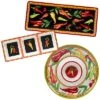Melamine 3pc Red Hot Hostess Set Home
