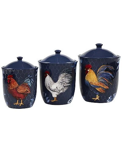Go Rooster 3pc Canister Set Home -Certified International Shop 3050931219 RLLD 1