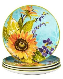 Sun Garden Set Of 4 Dinner Plates Home