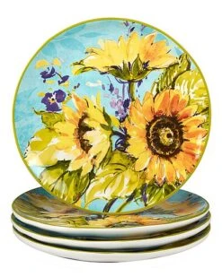 Sun Garden Set Of 4 Salad Plates Home