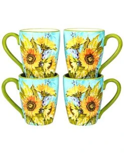 Sun Garden Set Of 4 Mugs Home