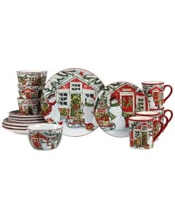 Snowman's Farmhouse 16pc Dinnerware Set Home