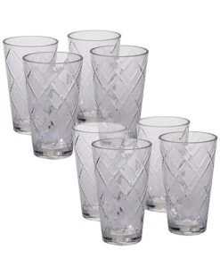 Set Of 8 Acrylic Ice Tea Glasses Home Clear -Certified International Shop 3050960794 RLLD clear 1