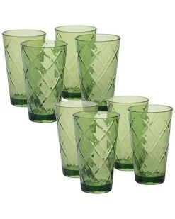 Set Of 8 Acrylic Ice Tea Glasses Home Clear -Certified International Shop 3050960794 RLLD green 1
